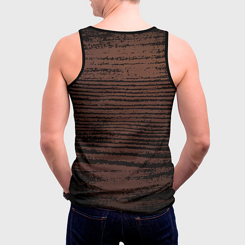 Мужская майка без рукавов Скелет в одежде / 3D-Черный – фото 4