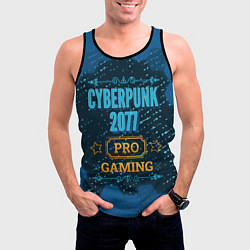 Майка-безрукавка мужская Игра Cyberpunk 2077: PRO Gaming, цвет: 3D-черный — фото 2