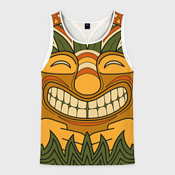 Майка-безрукавка мужская Polynesian tiki LUCKY, цвет: 3D-белый