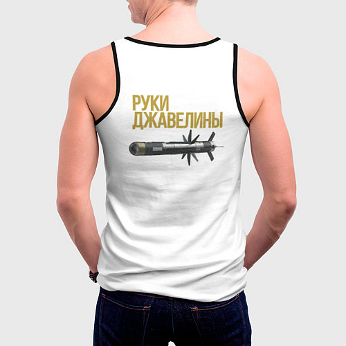 Мужская майка без рукавов Руки джавелины / 3D-Черный – фото 4