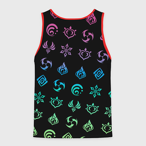 Мужская майка без рукавов Куки Синобу Геншин Импакт / 3D-Красный – фото 2