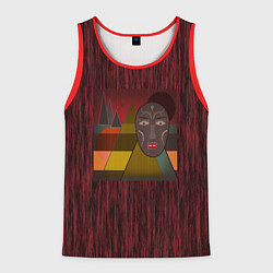 Мужская майка без рукавов Африканская маска African mask ethnic illustration