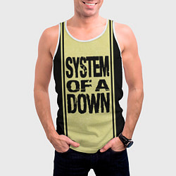 Майка-безрукавка мужская System of a Down: 5 Album Bundle, цвет: 3D-белый — фото 2
