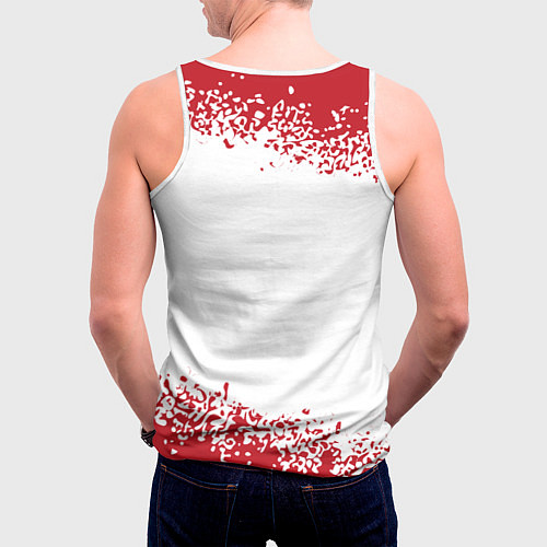 Мужская майка без рукавов Cross Fire: красные таблички Best Player и Ultimat / 3D-Белый – фото 4