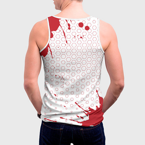 Мужская майка без рукавов Horizon Zero Dawn: красные таблички Best Player и / 3D-Белый – фото 4