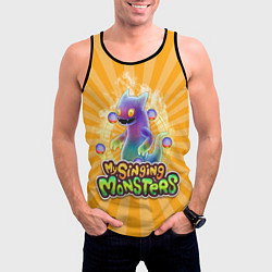 Майка-безрукавка мужская My Singing Monsters Вужас, цвет: 3D-черный — фото 2