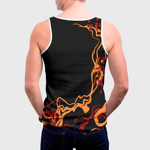 Мужская майка без рукавов Дилюк-полуночный герой / 3D-Белый – фото 4