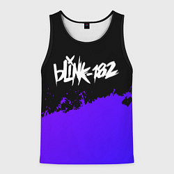 Майка-безрукавка мужская Blink 182 Purple Grunge, цвет: 3D-черный