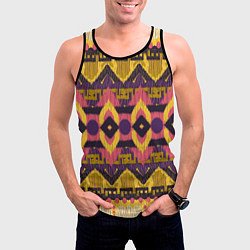 Майка-безрукавка мужская Африканский узор орнамент из шерсти Africa Wool Pa, цвет: 3D-черный — фото 2