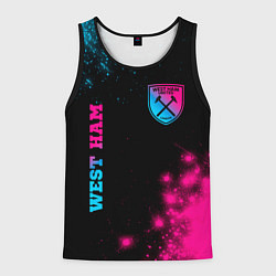 Майка-безрукавка мужская West Ham Neon Gradient, цвет: 3D-черный