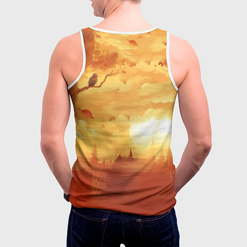 Мужская майка без рукавов Hello Neighbor Привет сосед Сосед с лопатой / 3D-Белый – фото 4