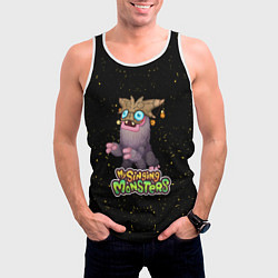 Майка-безрукавка мужская My singing Monsters - Чародейчик, цвет: 3D-белый — фото 2
