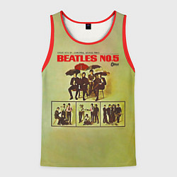 Майка-безрукавка мужская Beatles N0 5, цвет: 3D-красный