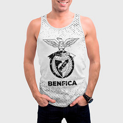 Майка-безрукавка мужская Benfica с потертостями на светлом фоне, цвет: 3D-белый — фото 2