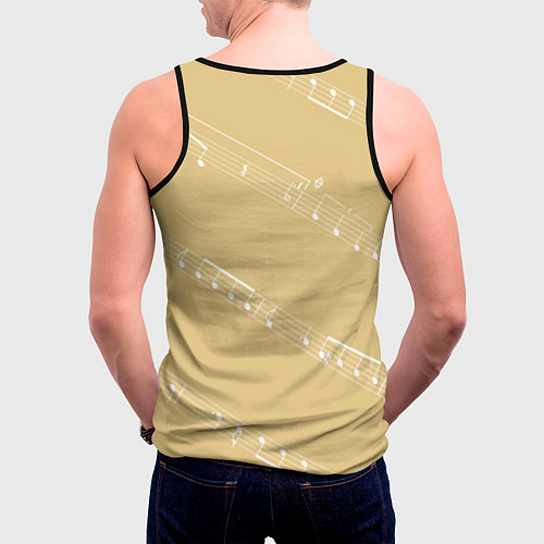 Мужская майка без рукавов Великий джазмен - Луис Армстронг / 3D-Черный – фото 4