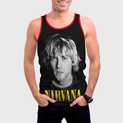 Майка-безрукавка мужская Nirvana - Kurt Donald Cobain, цвет: 3D-красный — фото 2