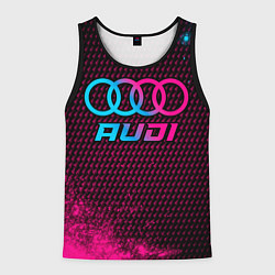 Майка-безрукавка мужская Audi - neon gradient, цвет: 3D-черный
