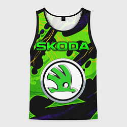 Мужская майка без рукавов SKODA - ОРГАНИЧЕСКИЙ ЗЕЛЁНЫЙ