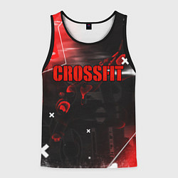 Майка-безрукавка мужская КРОССФИТ - ГЛИТЧ DIGITAL, цвет: 3D-черный