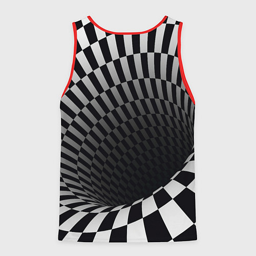 Мужская майка без рукавов Портал - оптическая иллюзия / 3D-Красный – фото 2