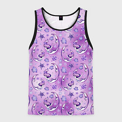 Майка-безрукавка мужская Танцующие русалки на фиолетовом, цвет: 3D-черный