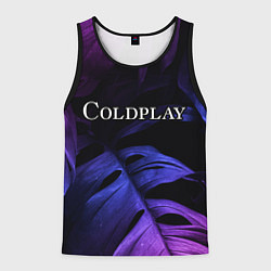 Майка-безрукавка мужская Coldplay neon monstera, цвет: 3D-черный