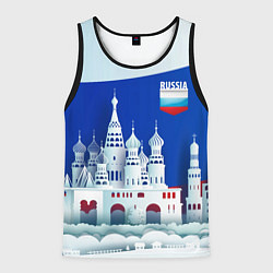 Майка-безрукавка мужская Moscow: made in Russia, цвет: 3D-черный