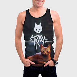 Майка-безрукавка мужская Лежащий Бродяга, цвет: 3D-черный — фото 2