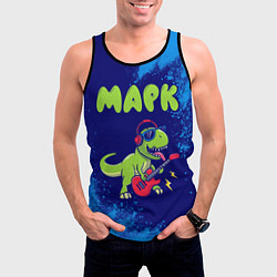 Майка-безрукавка мужская Марк рокозавр, цвет: 3D-черный — фото 2
