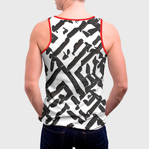 Мужская майка без рукавов Маскировочные узоры / 3D-Красный – фото 4