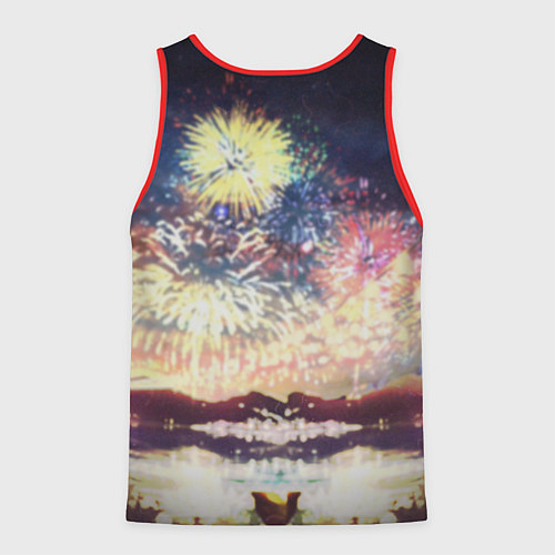 Мужская майка без рукавов Genshin Impact - Eula Inazuma / 3D-Красный – фото 2