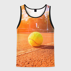 Майка-безрукавка мужская Теннис - рассвет, цвет: 3D-черный