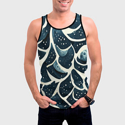 Майка-безрукавка мужская Загадочные космические узоры, цвет: 3D-черный — фото 2