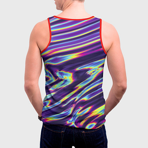 Мужская майка без рукавов Поверхностная Закалка Металла / 3D-Красный – фото 4