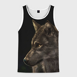 Мужская майка без рукавов Взрослый мудрый волк