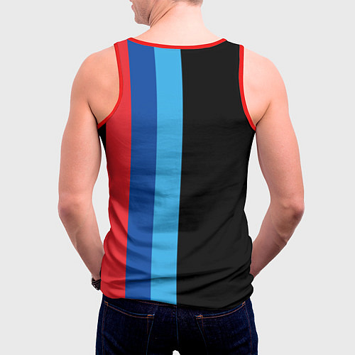 Мужская майка без рукавов BMW - М Линии : Черный / 3D-Красный – фото 4