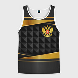 Мужская майка без рукавов Gold & black - Russia