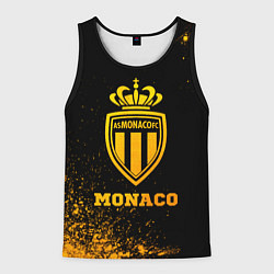 Майка-безрукавка мужская Monaco - gold gradient, цвет: 3D-черный