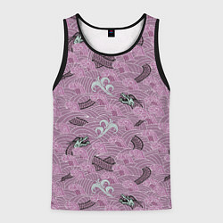 Майка-безрукавка мужская Драконьи волны, цвет: 3D-черный