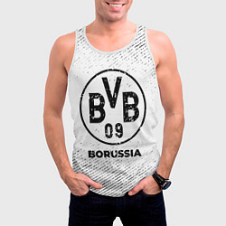 Майка-безрукавка мужская Borussia с потертостями на светлом фоне, цвет: 3D-белый — фото 2