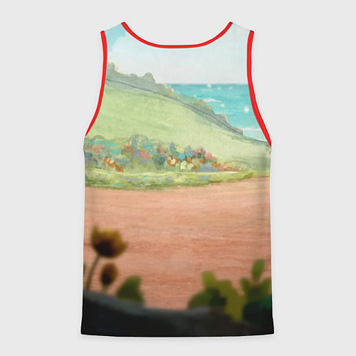 Мужская майка без рукавов Cuphead природа / 3D-Красный – фото 2