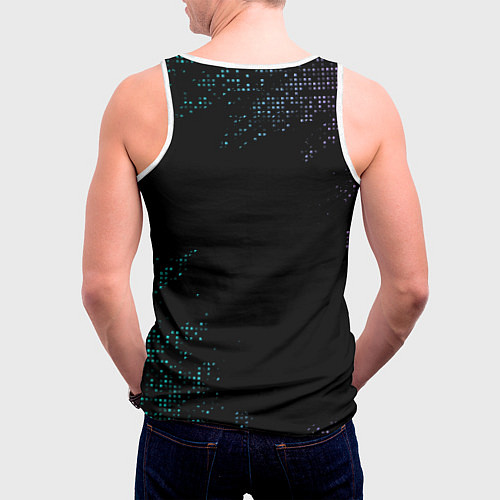 Мужская майка без рукавов Roblox logo neon / 3D-Белый – фото 4