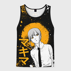 Мужская майка без рукавов Макима - оранжевые брызги краски