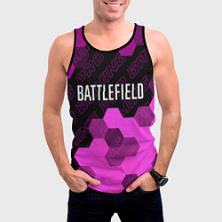 Майка-безрукавка мужская Battlefield pro gaming: символ сверху, цвет: 3D-черный — фото 2