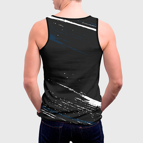 Мужская майка без рукавов Boris Brejcha в маске краска / 3D-Черный – фото 4