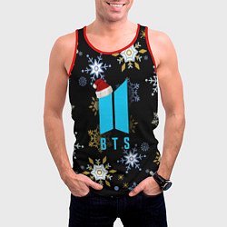 Майка-безрукавка мужская BTS new year, цвет: 3D-красный — фото 2