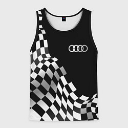 Майка-безрукавка мужская Audi racing flag, цвет: 3D-черный