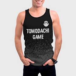 Майка-безрукавка мужская Tomodachi Game glitch на темном фоне: символ сверх, цвет: 3D-черный — фото 2