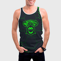 Майка-безрукавка мужская Battletoads Абстракция соты, цвет: 3D-белый — фото 2