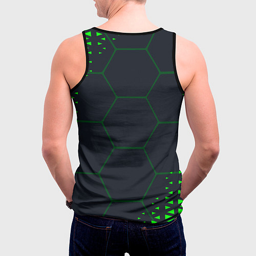 Мужская майка без рукавов Battletoads Абстракция соты / 3D-Черный – фото 4